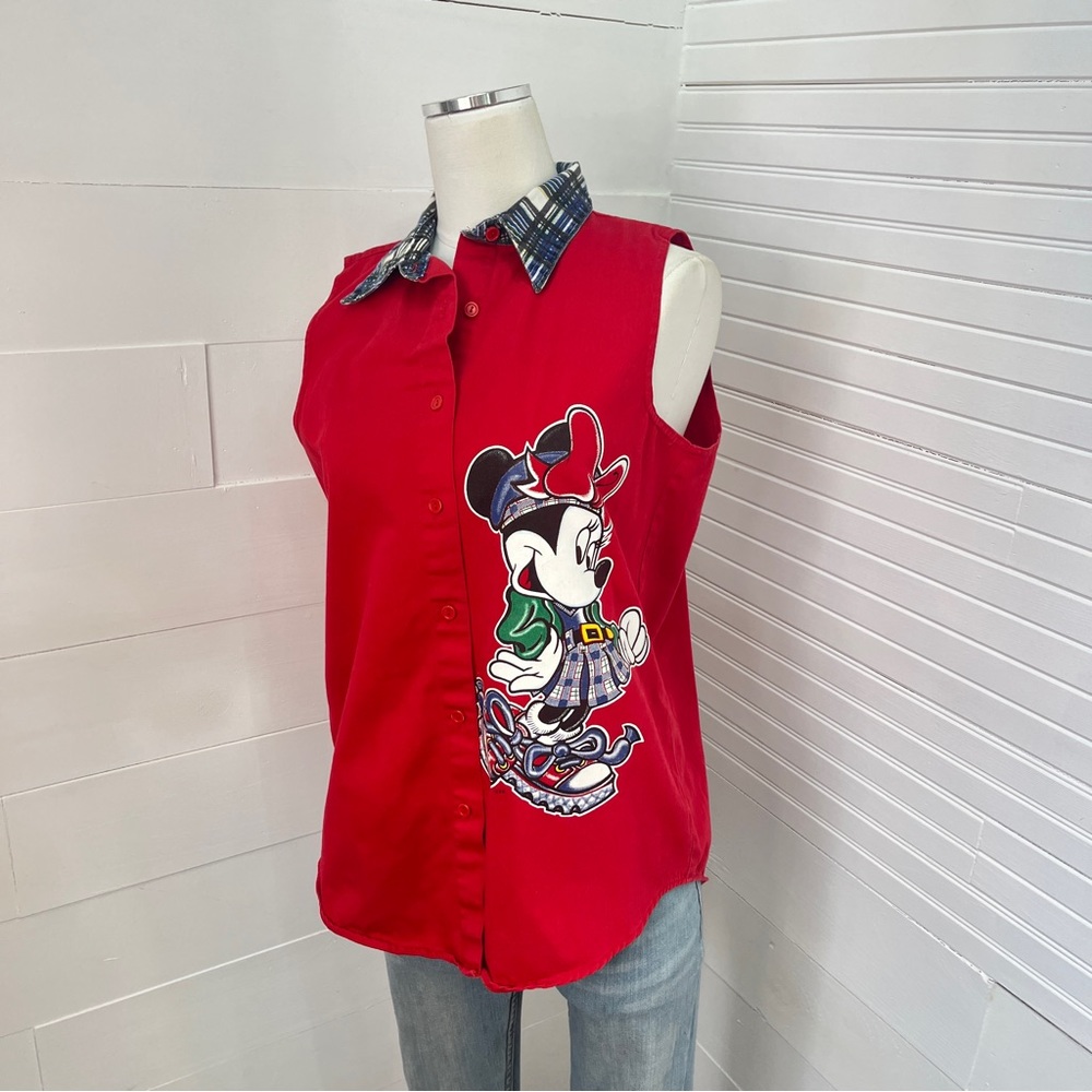 Disney Red Sleeveless Top with Minnie Mouse